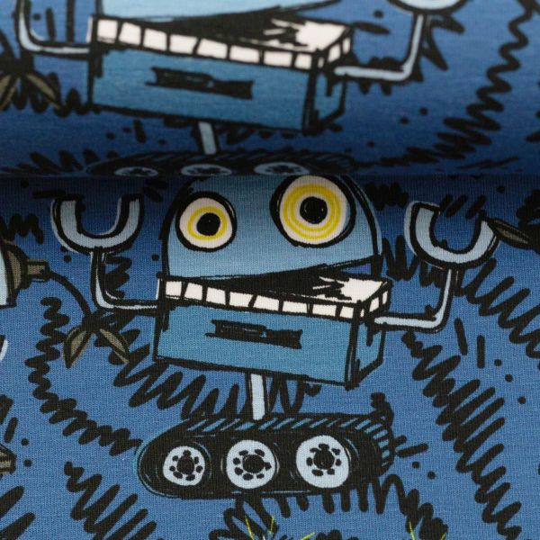 Jersey Roboter on tour blau - Happy Metal by Steinbeck von Swafing