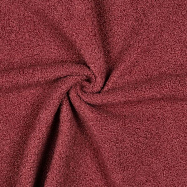 Teddy Bouclé Doubleface Fleece altrosa rot – Fleece & Lammfelloptik rouge