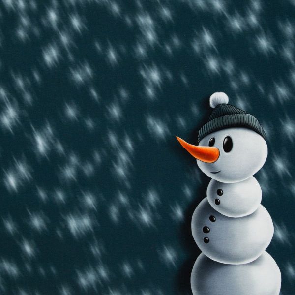 French Terry Think Big Schneemann - Winter Moods by Thorsten Berger - 85cm Panel
