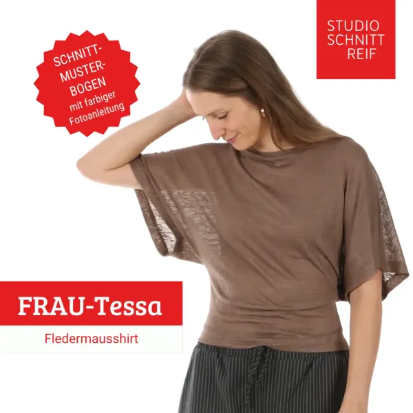 Schnittmuster FRAU TESSA • Fledermausshirt von Studio Schnittreif • Gr. XS-XXL