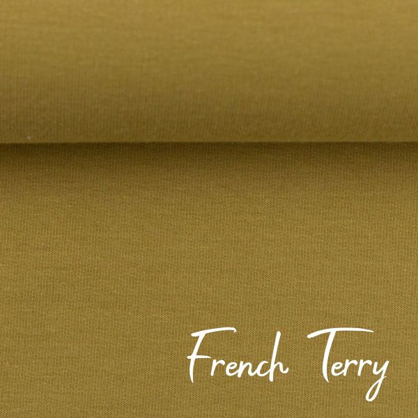 Sweat uni oliv khaki - French Terry MAIKE von Swafing