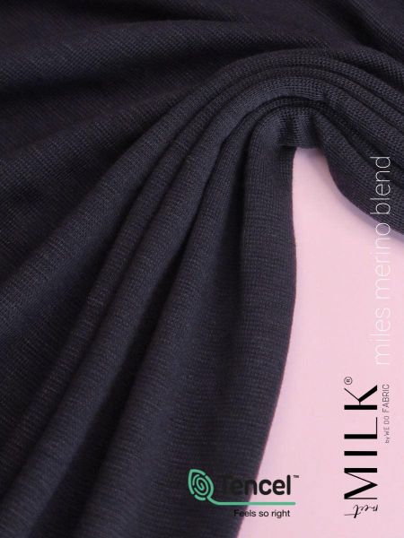leichter Merino TENCEL™ Lyocel Strick in navy - 180g von meetMILK