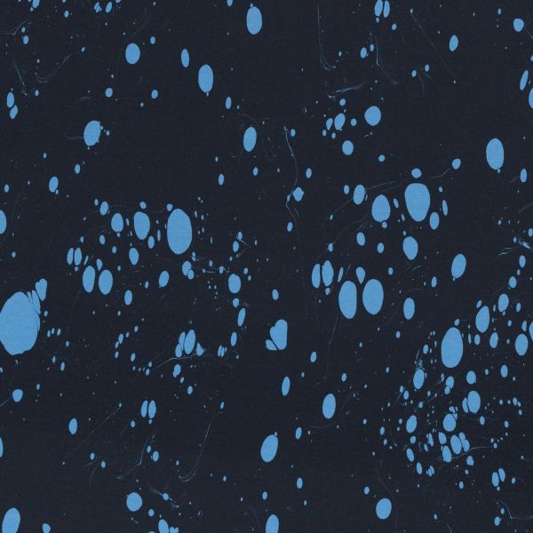 Jersey Kleckse Punkte blau navy – Serie Franjo El Piranho Feed Me by Thorsten Berger von Swafing