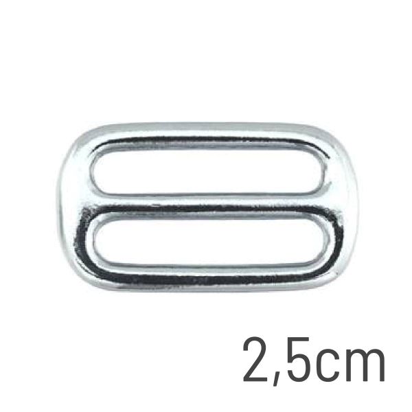 Metall Schieber Maxi 25mm silber – Leiterschnalle Stegschnalle für Gurtbänder