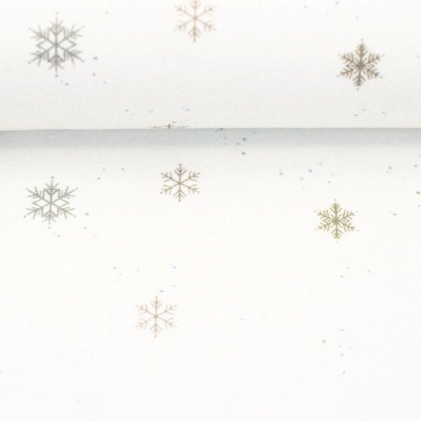 Sweat mit Schneeflocken creme - French Terry Snowflakes Beyond Nordic