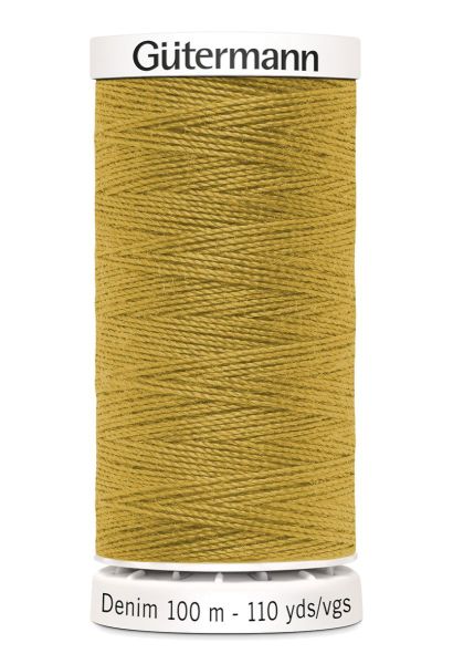 Jeans Nähgarn senf gelb Fb. 1310 - 100m Denim Garn von Gütermann No.50 - Jeansfaden