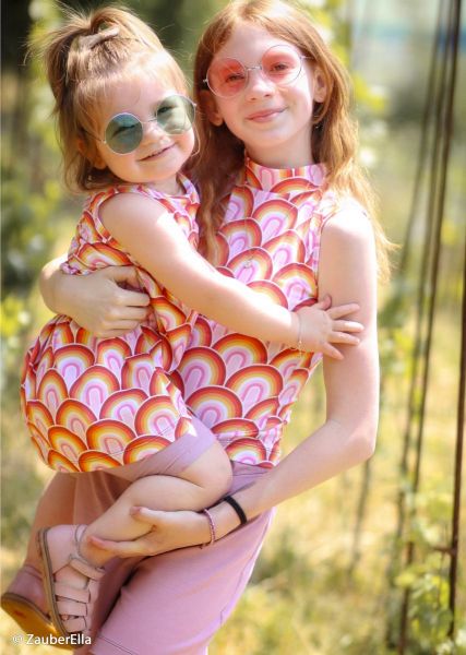 Jersey Retro Regenbogen pink orange – Rainbows von lycklig design by Swafing