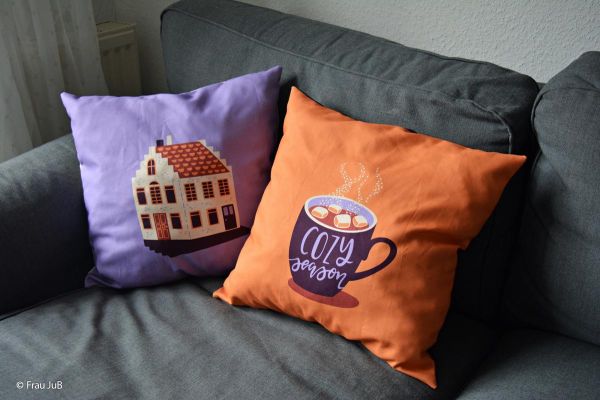 DIY Set Kissen Taschen Rucksack Quilt nähen - Baumwolle Rosy Cheeks 95cm Rapport Winter Wunderland