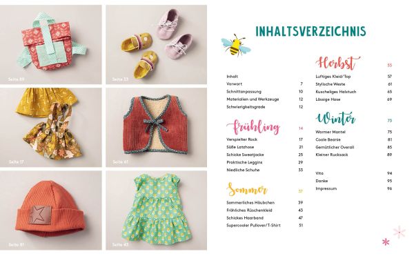 HEJ. Minimode Süsse Puppenkleidung nähen von 32-47cm von Lotteundludwig