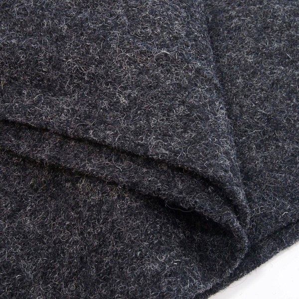 Klassischer Walkloden aus 100% Wolle anthrazit – Wollwalk Naomi melange von Swafing