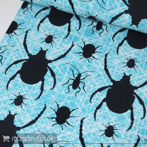 Organic Jersey ZNOK Beetles – große Käfer blau türkis