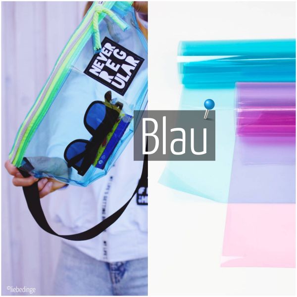 Dicke Folie für Taschen & Hüllen transparent blau - Fensterfolie Vista von Swafing