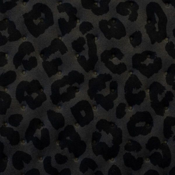 Samt Stepper Samos in anthrazit schwarz - Leo Velvet Animalprint von Swafing