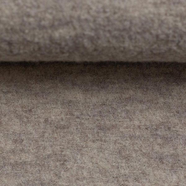Merino aus 100% Schurwolle - Wollstoff beige meliert von Swafing Wollwalk Walkloden