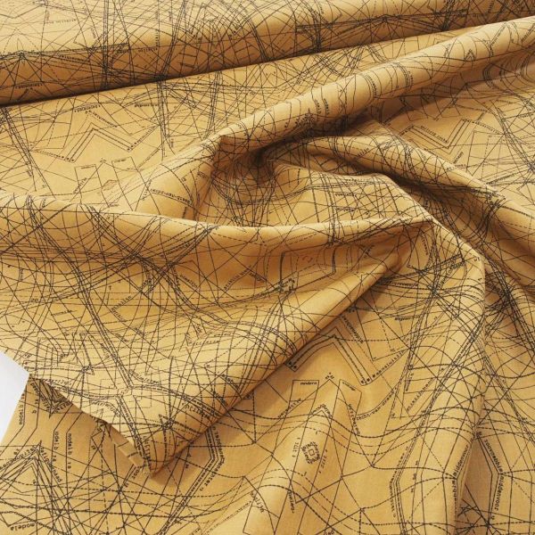 luftige Baumwolle Schnittmuster senf - Indelible - Sirodraft ochre by Art Gallery