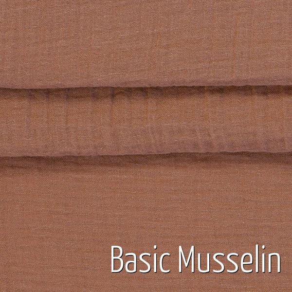 Basic Baumwolle Musselin uni rost terracotta - Double Gauze Baby Muslin