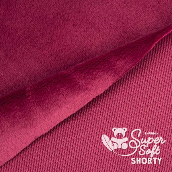 Kullaloo Plüsch SuperSoft Shorty bordeaux - Silky Minky Kuschel Nicki dunkelrot 100x75cm