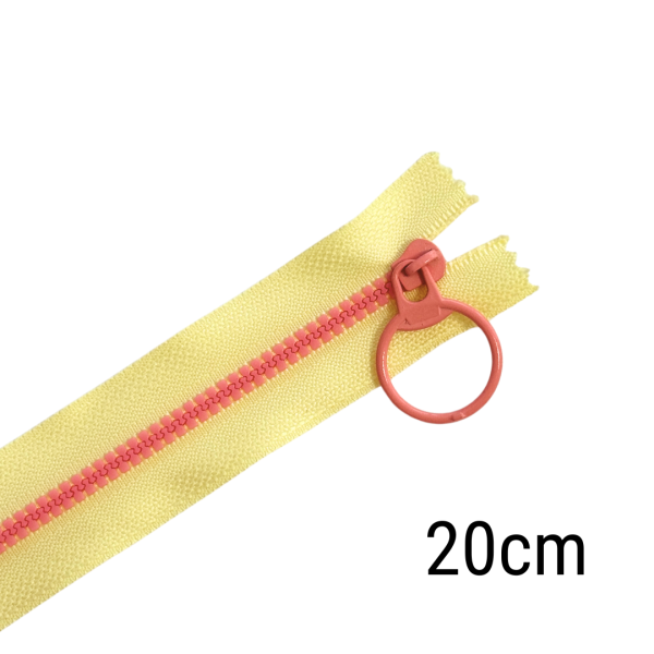 Reißverschluss Color Pop 20cm lang gelb rosa für Taschen & Mäppchen