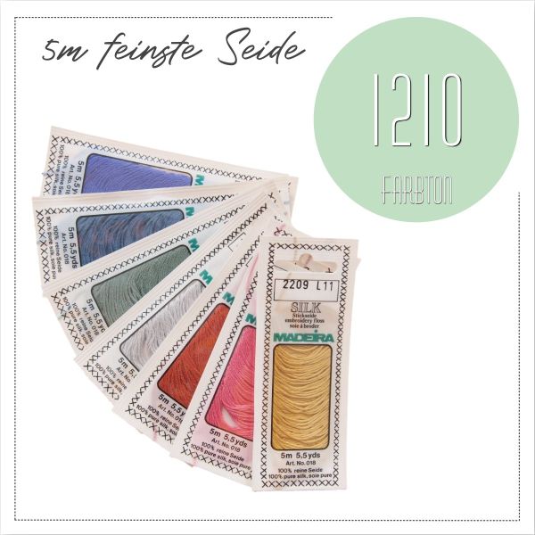 Stickgarn Madeira Silk mint grün 1210 - Sticktwist aus feinster Seide zum Sticken und Applizieren