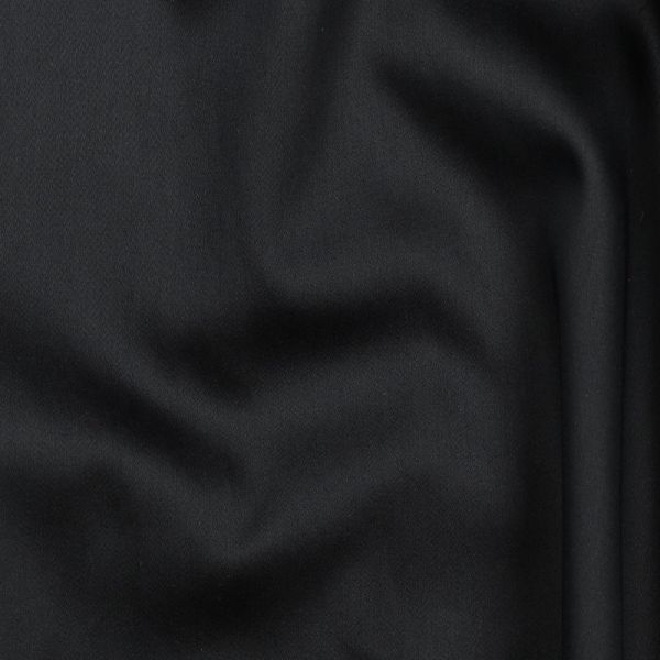 Baumwollsatin schwarz / tiefschwarz – glänzende Webware aus 100% Baumwolle
