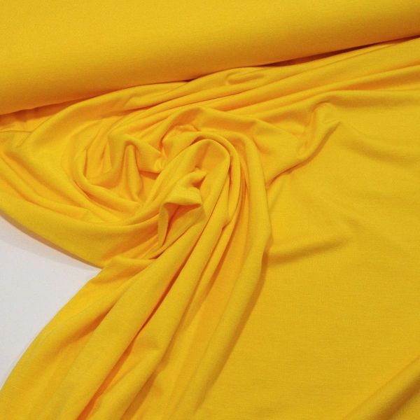 Viskose Jersey knitterfrei aus Bambus gelb - cold bamboo jersey knit