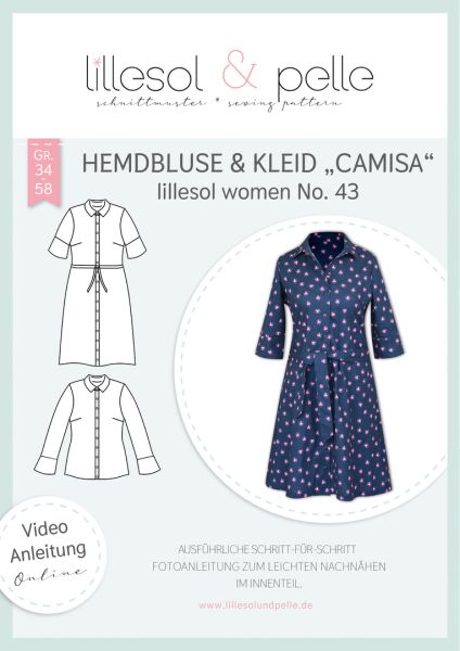 Schnittmuster Camisa - Hemd Blusen Kleid Lillesol women No.43 - Gr. 34-58