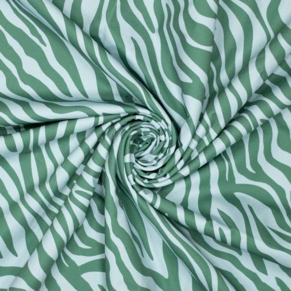 YOGA STRETCH Zebra mint grün - Funktionsjersey für Sportbekleidung Animal Print