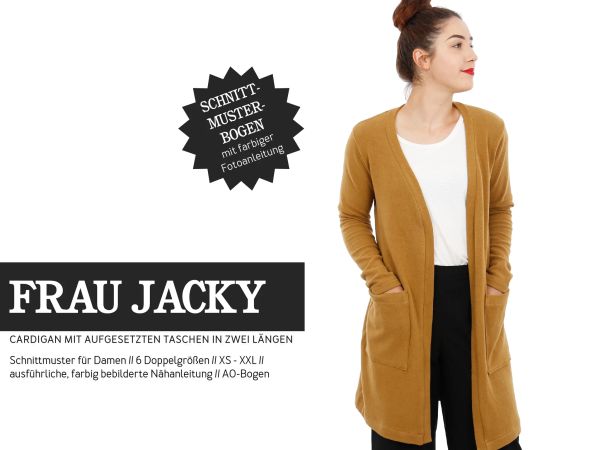 Schnittmuster FRAU JACKY • Cardigan von Studio Schnittreif • Gr. XS-XXL