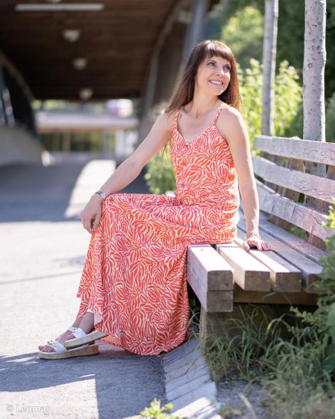 Viskose Webware Animal Print koralle - Serie Zebra Jungle von Swafing