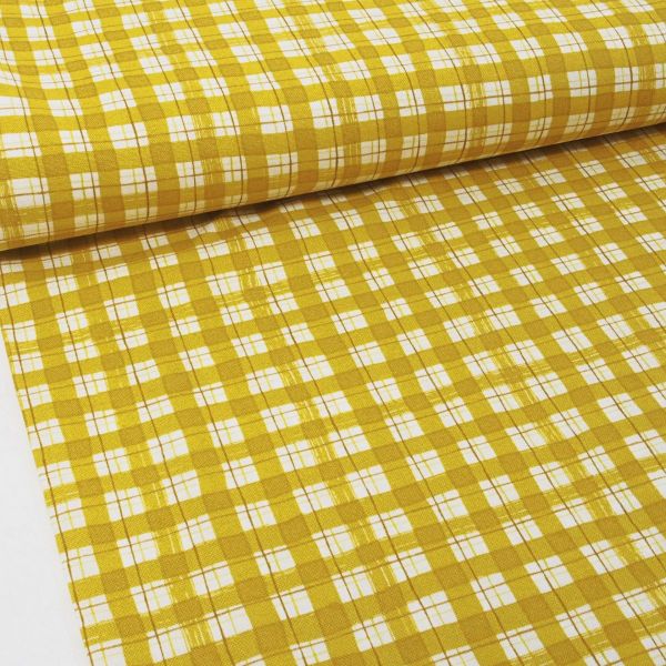 Baumwolle Karo senf gelb – Picknick Serie Under the Apple Tree by Cotton & Steel