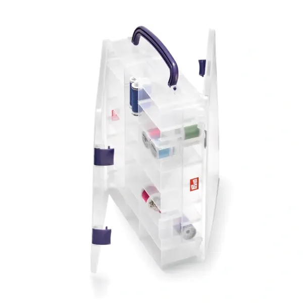 Prym Garnrollen Sortier Box mit 48 Fächern - für Garne oder Vario Creative Werkzeuge Ösen & Co