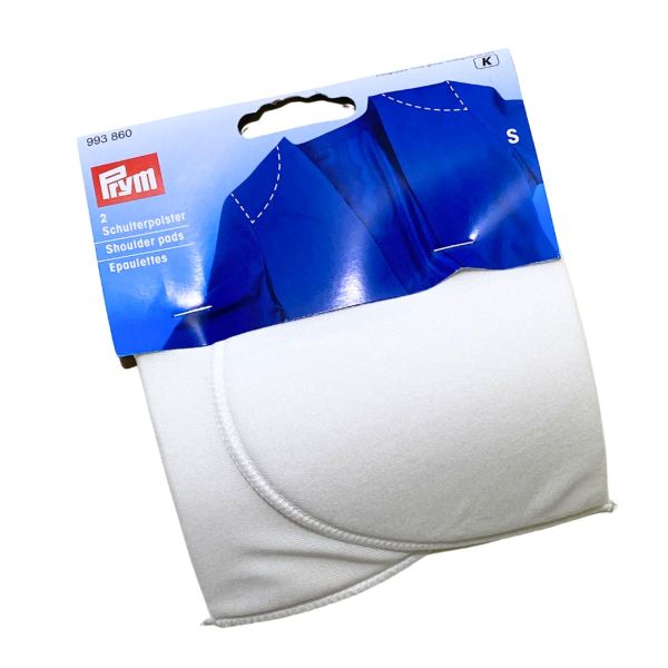 Schulterpolster S - halbmondförmig weiß - 2 Stück