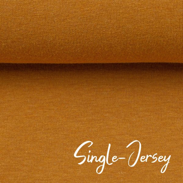 Jersey uni ocker senf meliert - Baumwolljersey VANESSA Melange von Swafing