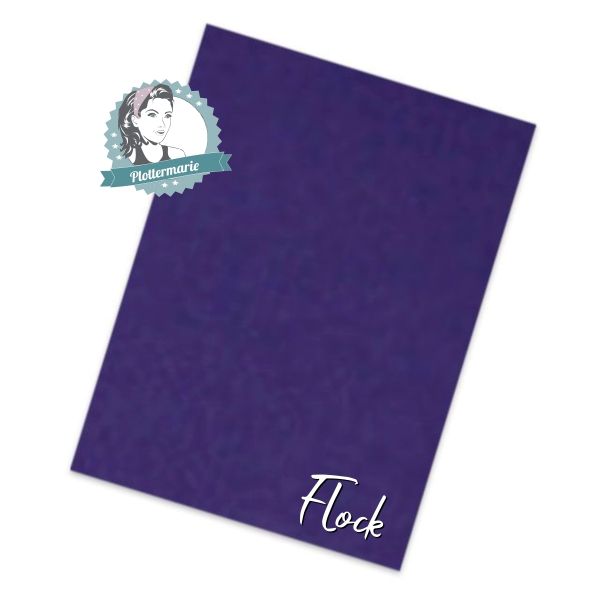Flockfolie für Textildruck purple violett A4 - Plotterfolie von Plottermarie Flock Velours 480µ-Copy