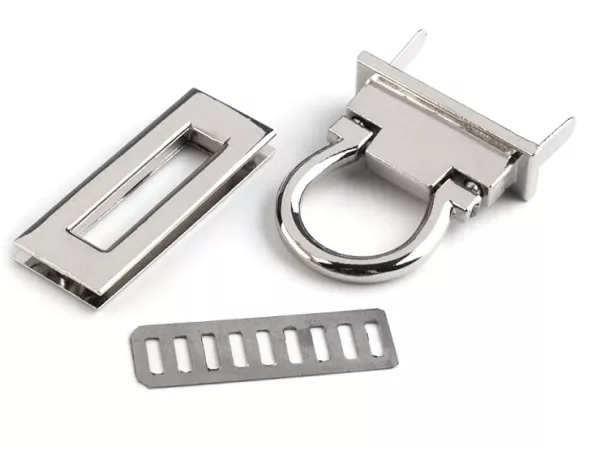 Taschen Drehverschluss silber 17x45mm für Taschen und Rucksäcke