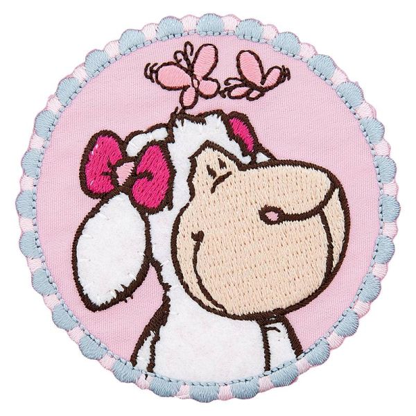 Bügelbild NICI Schaf Schmetterlinge - Applikation zum Aufbügeln