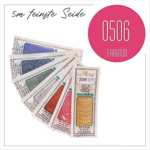 Stickgarn Madeira Silk pink 0506 - Sticktwist aus feinster Seide zum Sticken und Applizieren