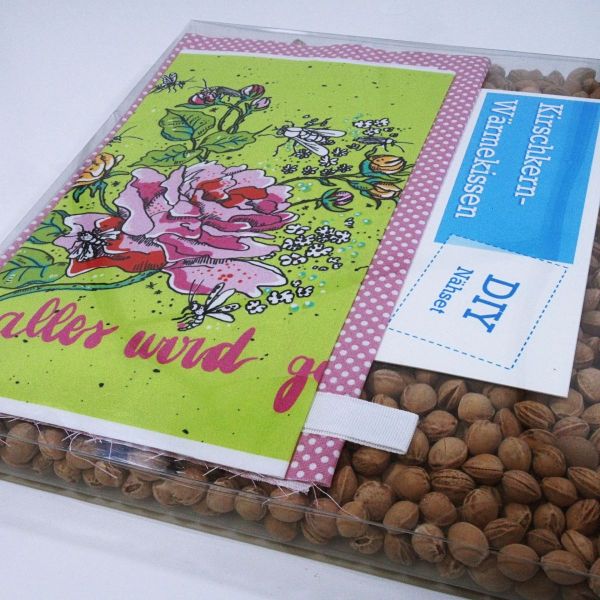 Näh dir ein Kirschkernkissen • Rosen Blumen • Nähpaket für ein Wärmekissen • DIY Nähset KiKeKi für Nähanfäng