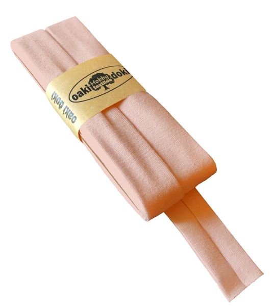 3m Elastisches Schrägband aus Jersey zart rosa - Jerseyschrägband 40/20/10