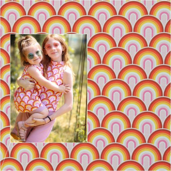 Jersey Retro Regenbogen pink orange – Rainbows von lycklig design by Swafing