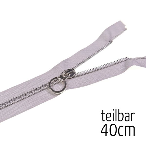 Reißverschluss kupfer metallic teilbar 40cm lang für Jacken