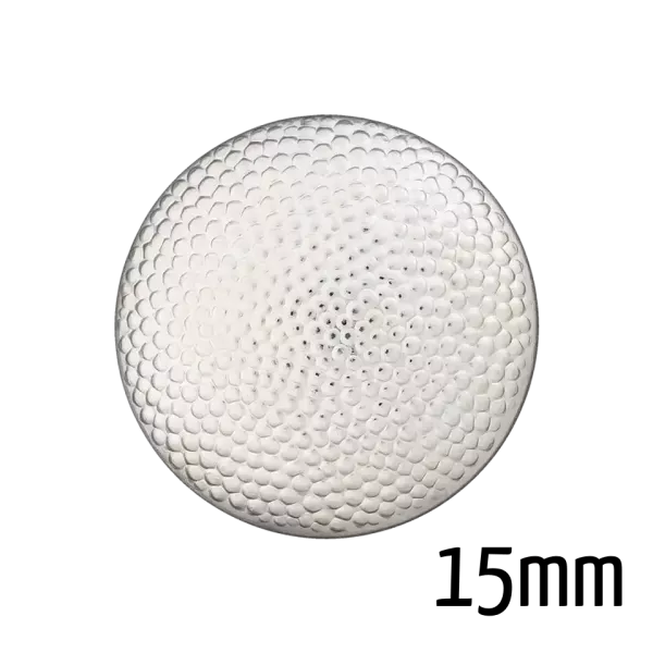 Metallknopf silber 15 mm mit Öse waschbar Uniform Look