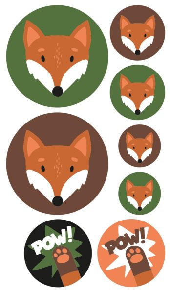 DIY Nähset Turnbeutel Fuchs von Käselotti - Tierbeutel Panel 75x150cm