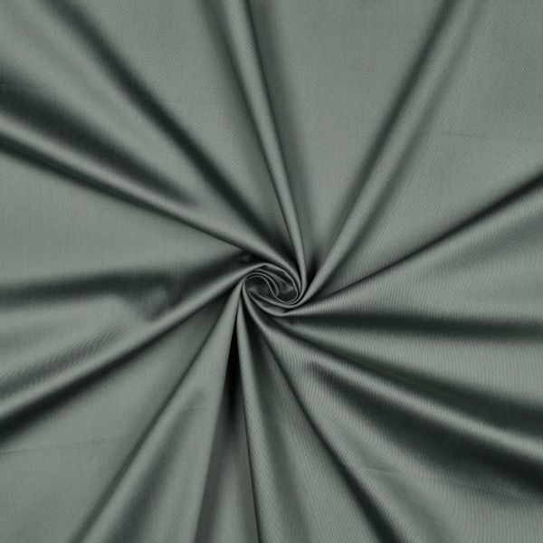 Baumwollsatin salbei / salbeigrün / graugrün – glänzende Webware aus 100% Baumwolle