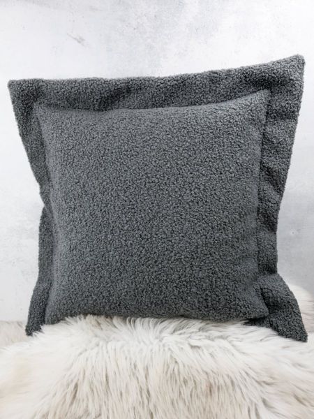 Teddy Bouclé Lämmchen Schaf Fellimintat grau - Deko Boucle Kodiak von Swafing