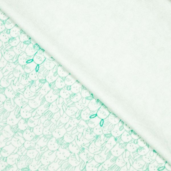 Frottee mit kleinen Häschen mint grün - Handtuchstoff Polly Bunnies