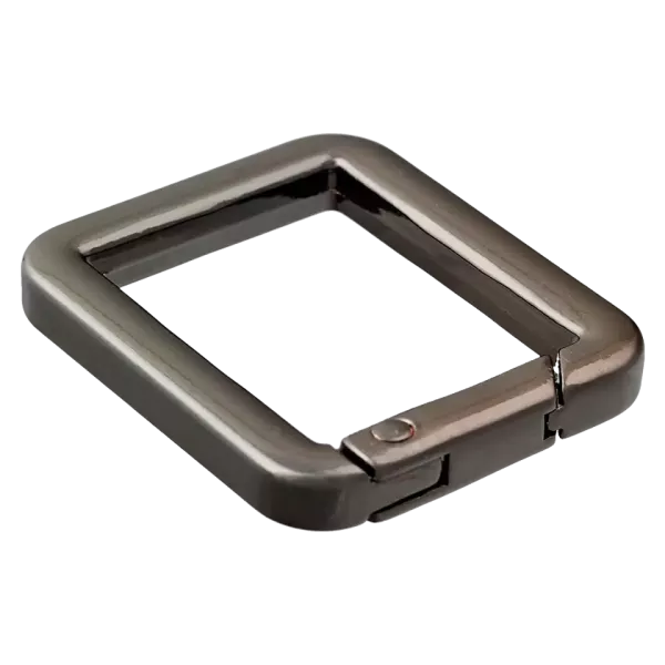FASHION Metall Karabiner Square 25mm gunmetal titan – für Taschen & Gurtbänder 2,5cm