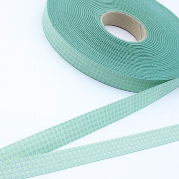 Webband Mini Staaars Sterne mint grau – 1,5cm breit von Farbenmix