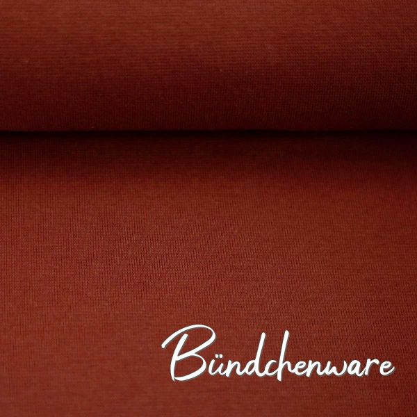 Bündchen glatt im Schlauch terracotta rotbraun - HEIKE von Swafing