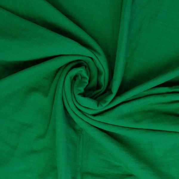 Double Slub Musselin grün – Double Gauze Sorea aus Baumwolle